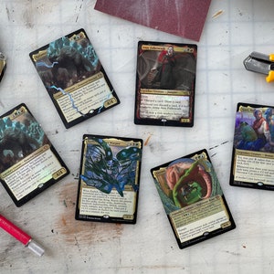 La cáscara de papel de aluminio de Magic the Gathering altera: ¡Tarjetas mágicas reales alteradas! Uno por pedido.
