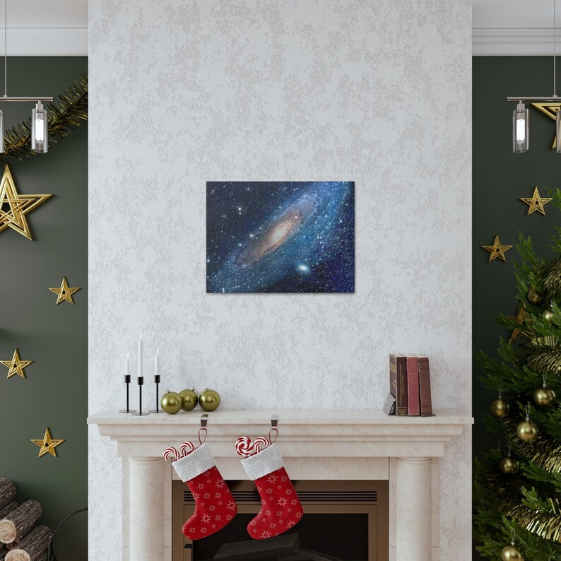 Andromeda Space Galaxy Canvas Wall Art, Space Galaxy Canvas Wall Art