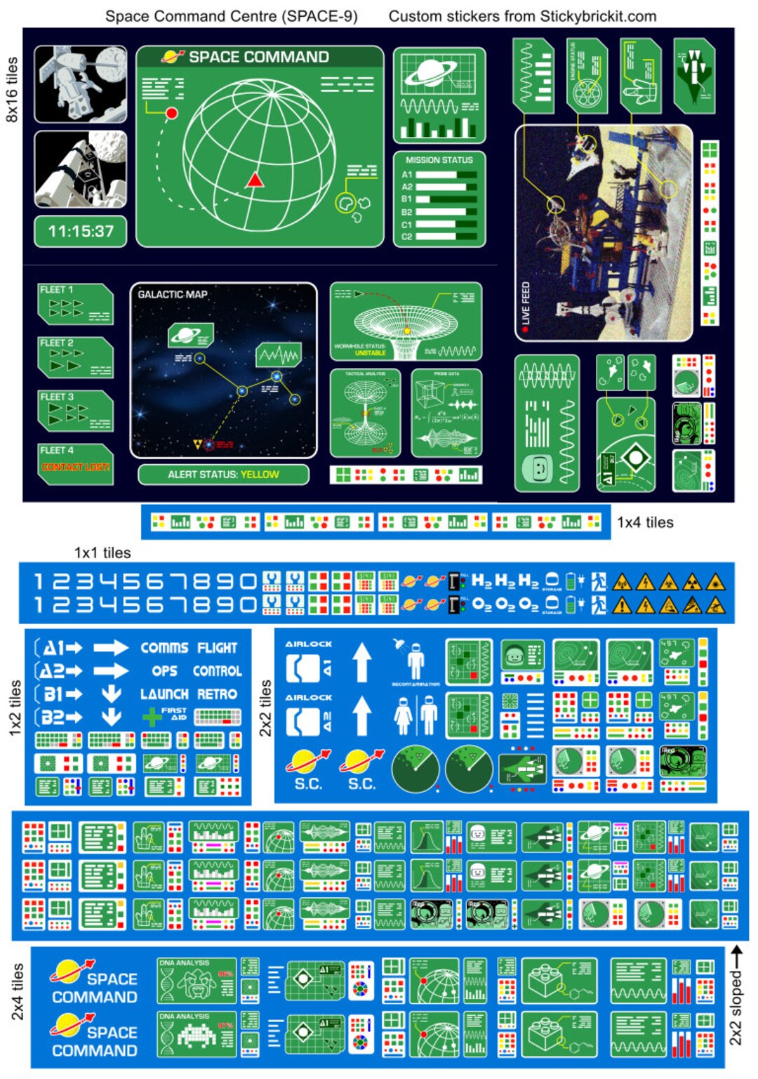 Custom Stickers for Classic Space (2 of 2) for Lego Mocs Etc - Etsy