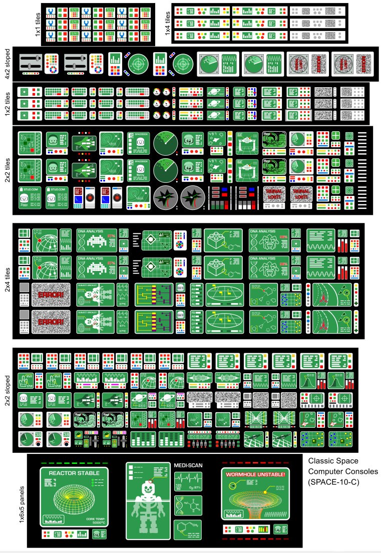 Custom Stickers for Classic Space (2 of 2) for Lego Mocs Etc - Etsy