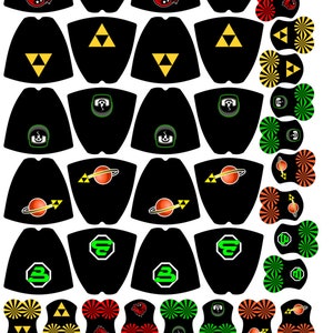 Custom Stickers for Blacktron 6876 6894 6491 6954 6987 40580 6861 6981 ...