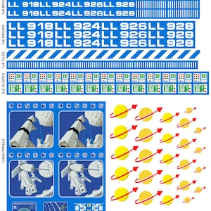 Custom Stickers for Classic Space (1 of 2) For Lego MOCs etc