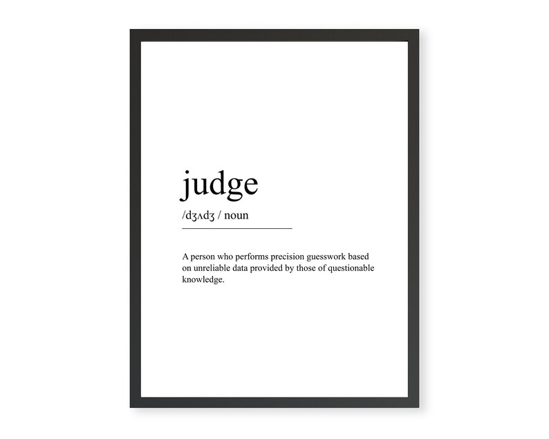 Funny Judge Printable Art Judge Definition Download Funny Etsy