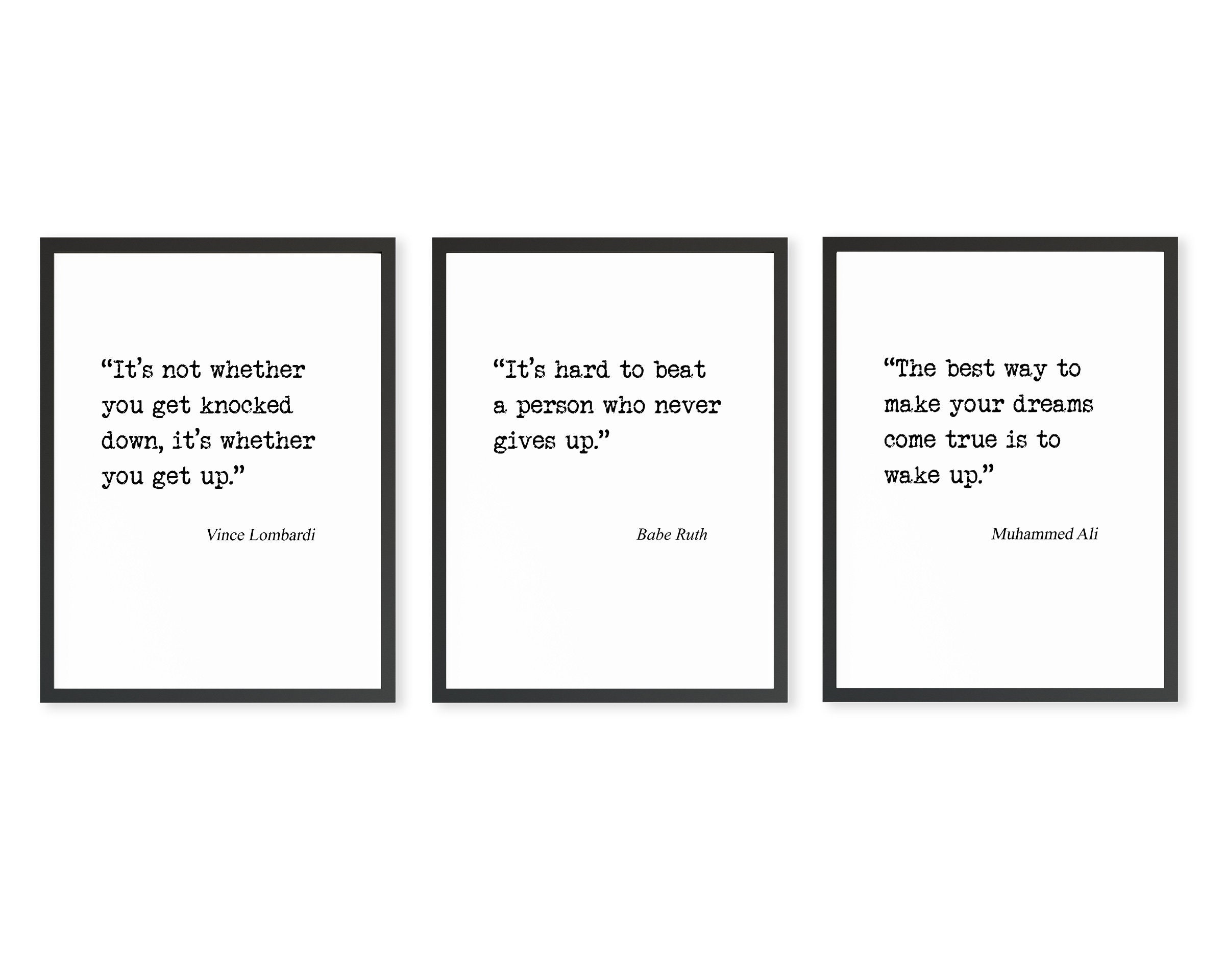 Inspirational Sports Quotes Set Sports Printable Art | Etsy