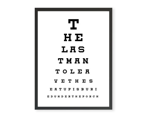 Eye Test Chart Funny