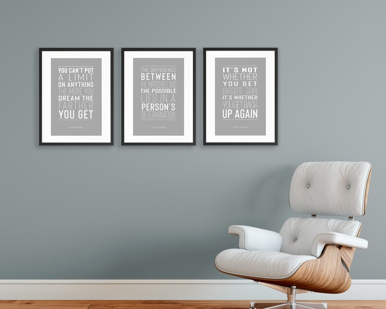 Inspirational Sports Quotes Set of 3 Sports Printable Art - Etsy
