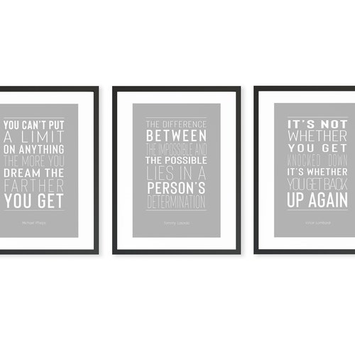 Inspirational Sports Quotes Set Sports Printable Art | Etsy