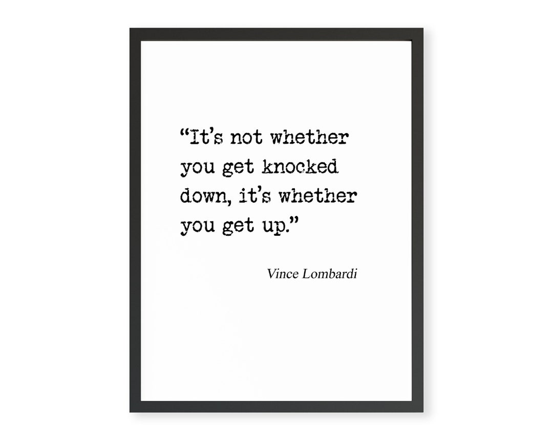 Inspirational Sports Quote, Sports Printable Art, Vince Lombardi ...