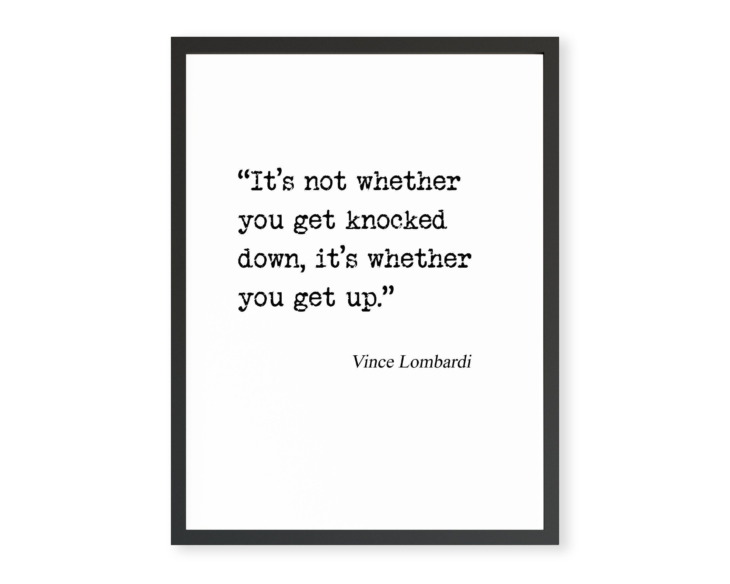 Inspirational Sports Quote, Sports Printable Art, Vince Lombardi ...