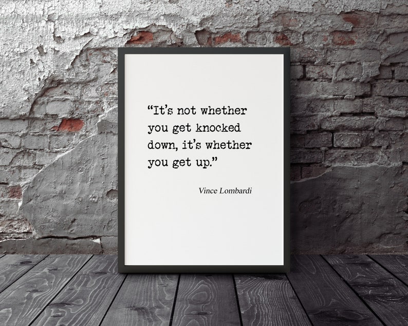 Inspirational Sports Quote, Sports Printable Art, Vince Lombardi ...