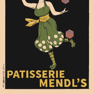 Wes Anderson Grand Budapest Hotel Patisserie Mendls Vintage Werbedruck Limitierte Auflage Alternatives Filmposter A2 Lithographie!