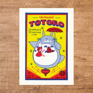 My Neighbour Totoro Cat Bus A3 2 x print Bundle Vintage Toy Label poster Gallery Studio Ghibli image 2