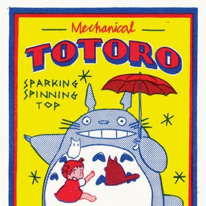 My Neighbour Totoro Cat Bus A3 2 x print Bundle Vintage Toy Label poster Gallery Studio Ghibli image 6