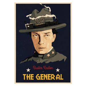 Buster Keaton The General Vintage Advertising Poster Limited Edition Alternative Movie Print A2 Silent Film 1926!