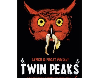Twin Peaks Vintage Advertising Poster David Lynch Tribute Limited Edition Alternative Print A2!