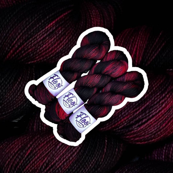 GARNET NOIR - Hand Dyed Merino Yarn 100g.