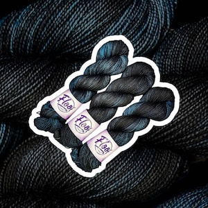 SAPPHIRE NOIR - Hand Dyed Merino Yarn 100g.