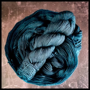 PETROL - Hand Dyed Merino Yarn 100g.