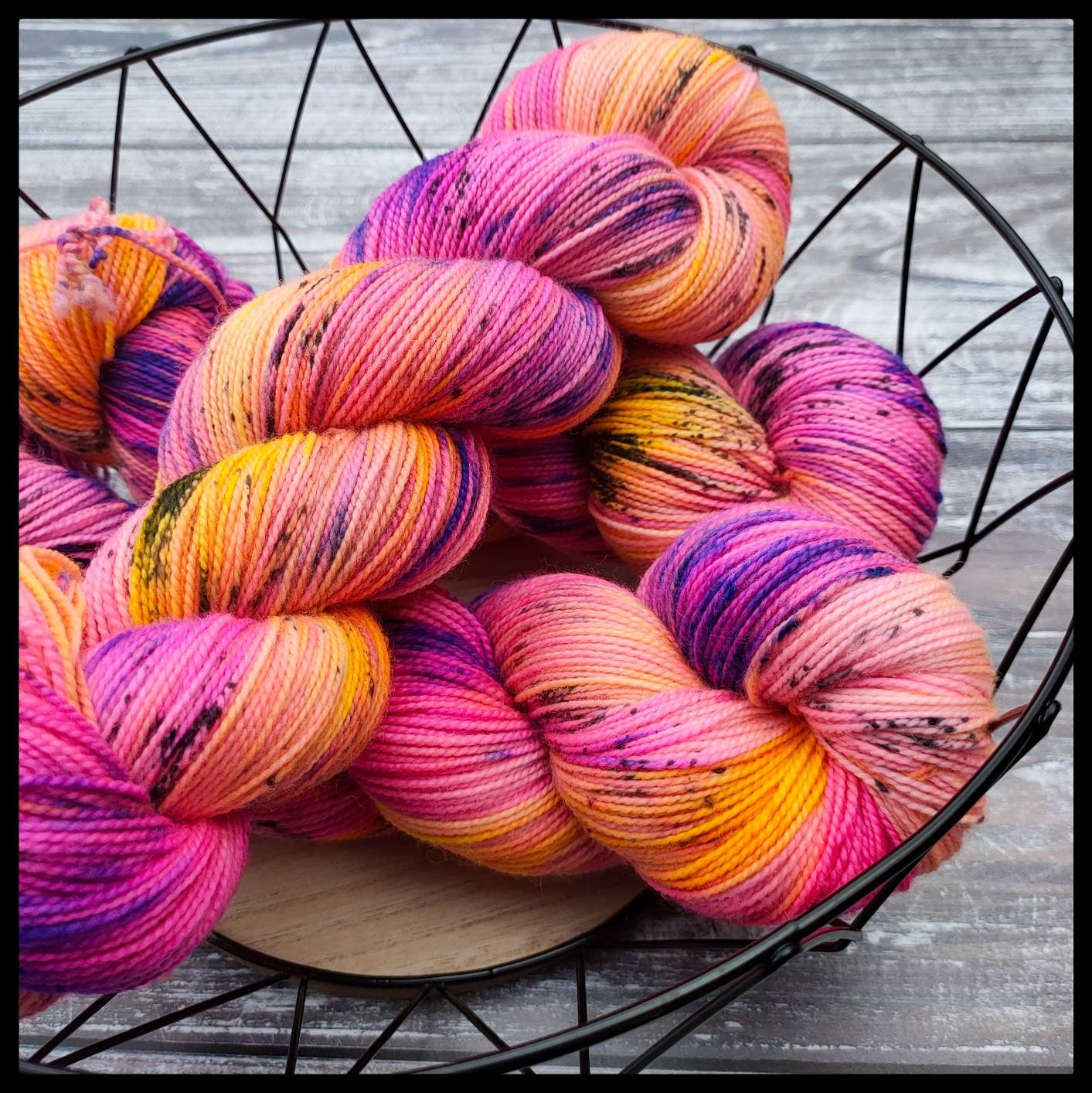 Worsted Weight Yarn, Hand Dyed, Speckled Yarn, Superwash Merino, Hand Dyed  Yarn 100 G/218 Yds/worsted Yarn Surprise Party 