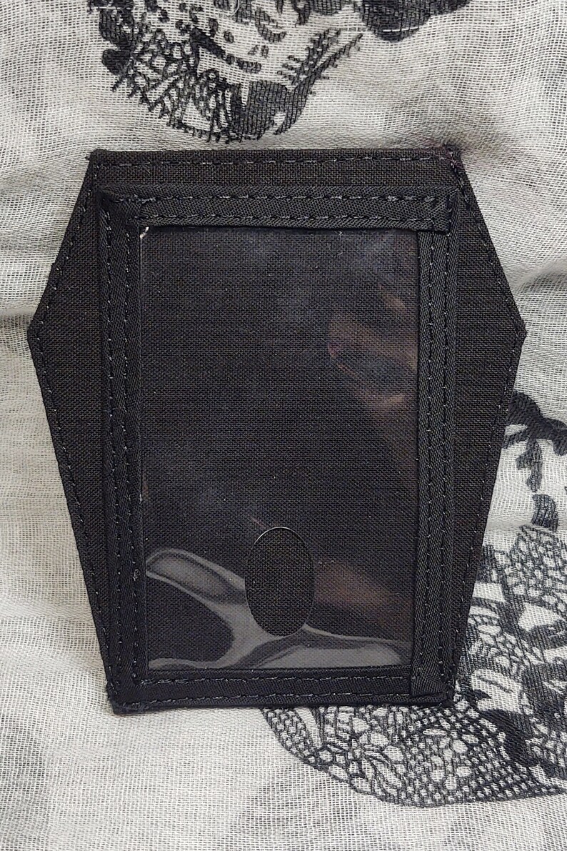 Gift Money Billfold Gothic Unisex Wallet Black Coffin ID Card Holder!