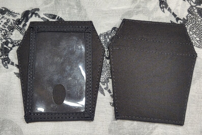 Gift Money Billfold Gothic Unisex Wallet Black Coffin ID Card Holder!