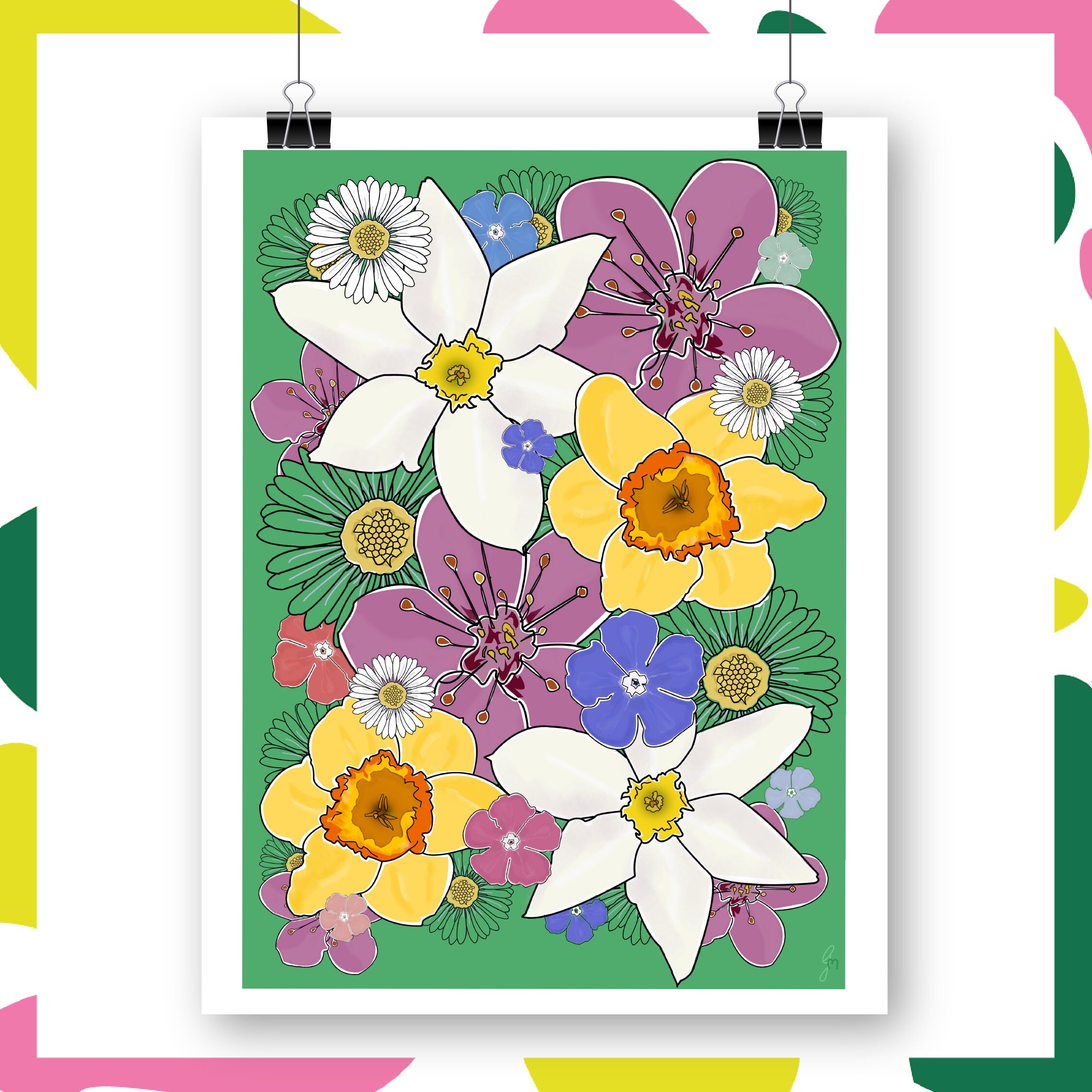 Spring Flowers Print | Etsy