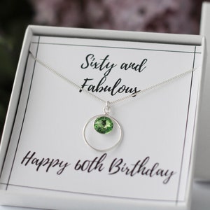 60th Birthday Necklace, 60th Birthday Gift for Mum, 60th Birthday Gift for Women, Personalized Birthday Gift for Mom, 60th Gift for  Grandma
