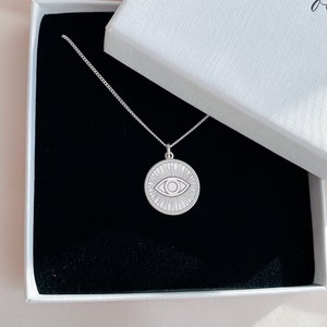 Eye Necklace, All Seeing Eye Pendant, Spirituality Symbol Jewellery, Empowering Charm, Symbol of Protection, Mother Nature Necklace