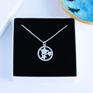 Sterling Silver Stars Necklace: Celestial Pendant, Friendship Jewelry