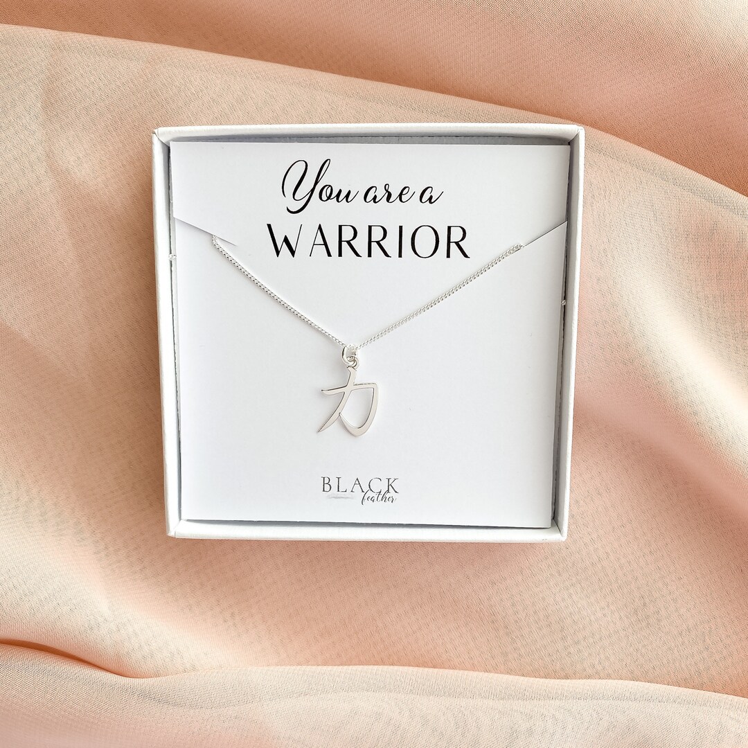 Strength Symbol Necklace, Kanji Necklace, Japanese Symbol of Power