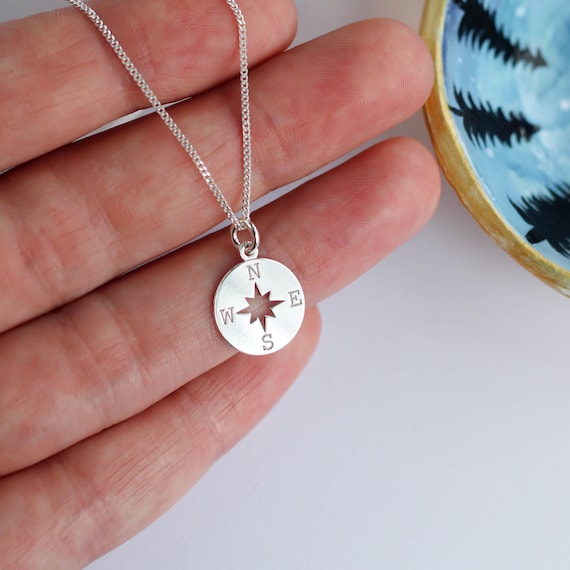 Compass Necklace Graduation Gift Traveler Jewelry Compass Etsy UK