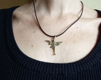 Collana Con Ciondolo A Forma Di Fata In Argento Sterling Fatto A Mano: Ciondolo Fantasy Alato - Italia - Foto 7