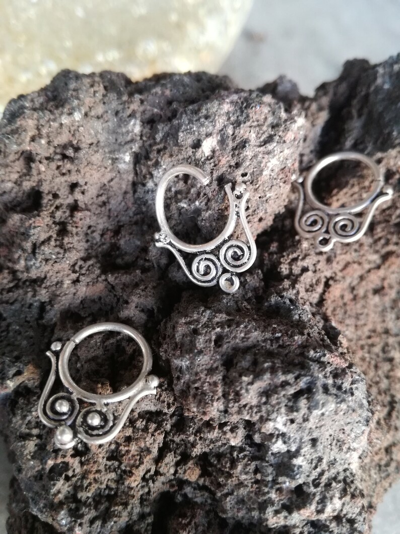 SEPTUM earring Nose Piercing Silver 925 Nasal septum Unisex woman