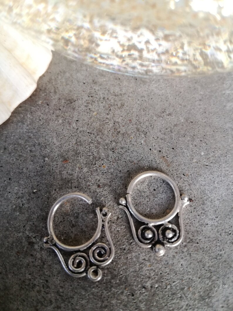 SEPTUM earring Nose Piercing Silver 925 Nasal septum Unisex woman