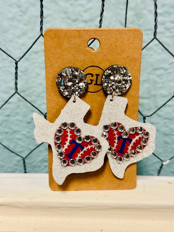 TX Baseball Earrings TX Baseball Earrings
