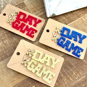 Game Day Earrings: Glitter Acrylic Team Spirit Jewelry