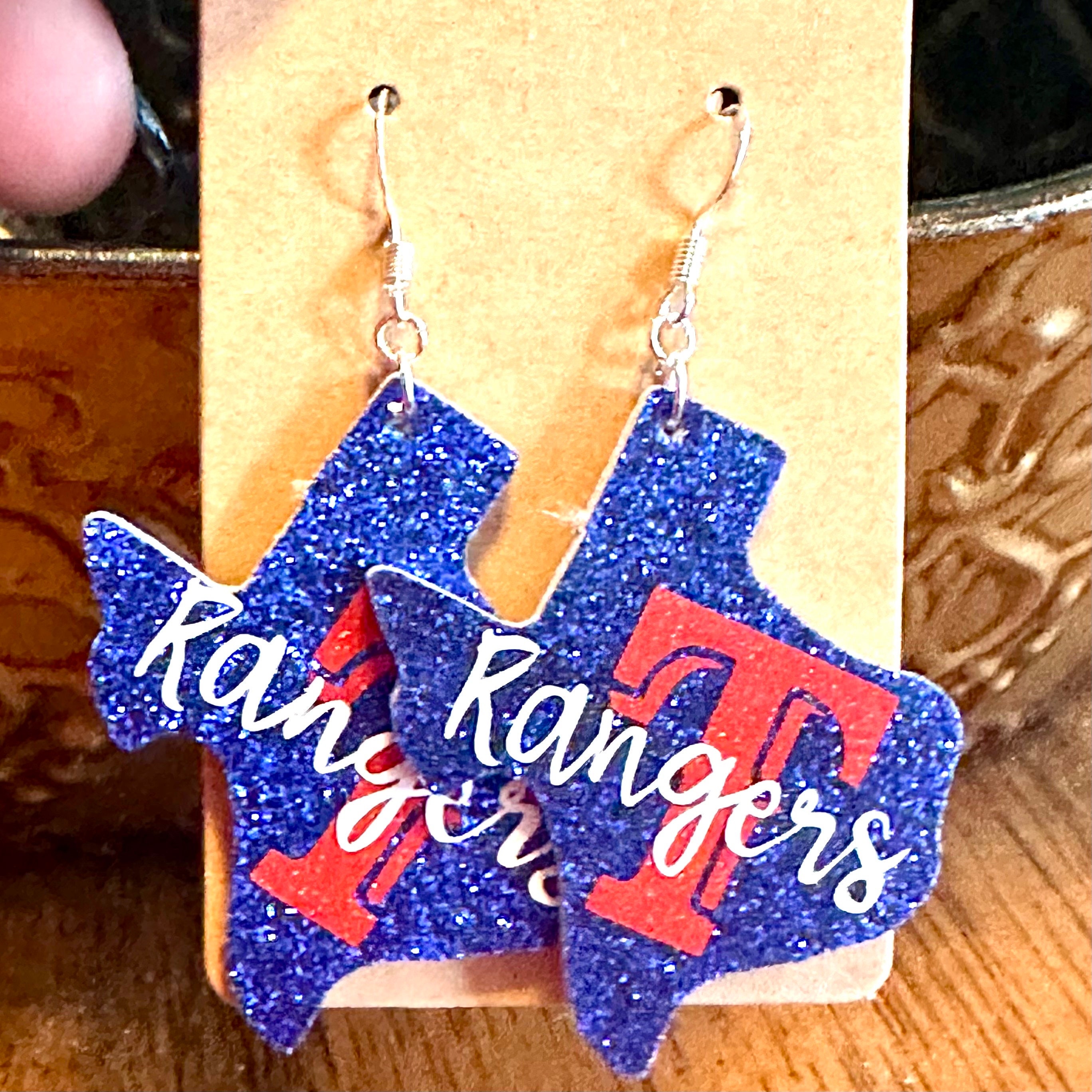 Texas Rangers Earrings, Texas Rangers Gifts Women, Rangers Earrings