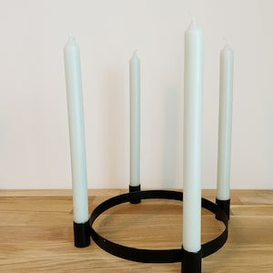 Advent wreath // Circle 1 // Round candle holder in black metal // geometric candle holder // Advent Christmas // 4 candles