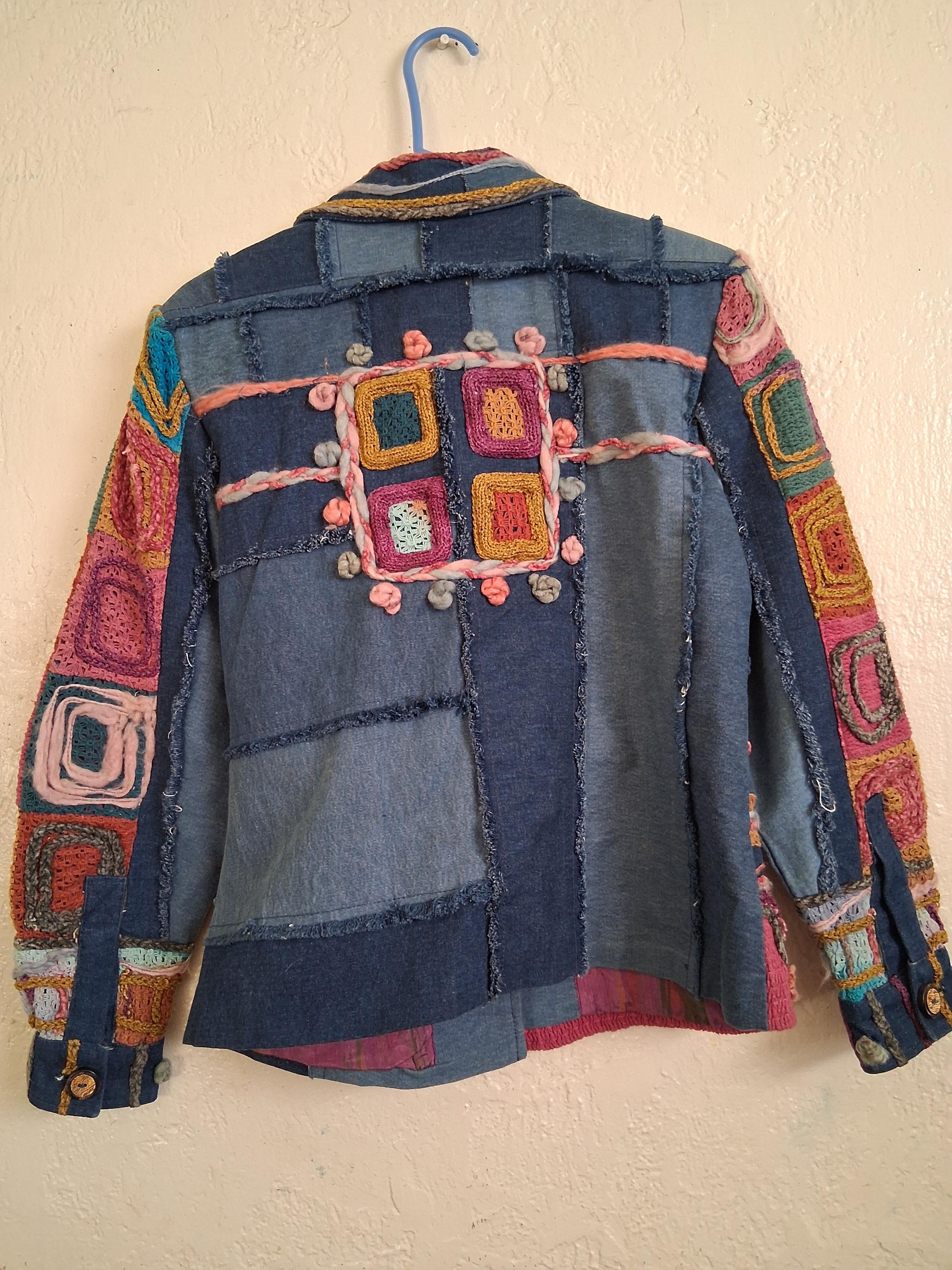 Vintage Rare Find Sandy Starkman Designer Embellished Denim Art to