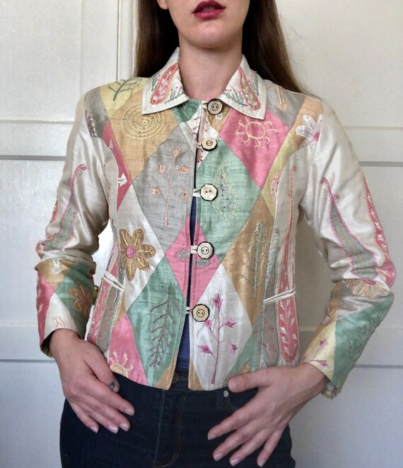 Incredible! Vintage 1990s Anage Embroidered Jacke… - image 3