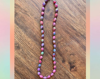 Y2K veelkleurige ketting met regenboogkralen