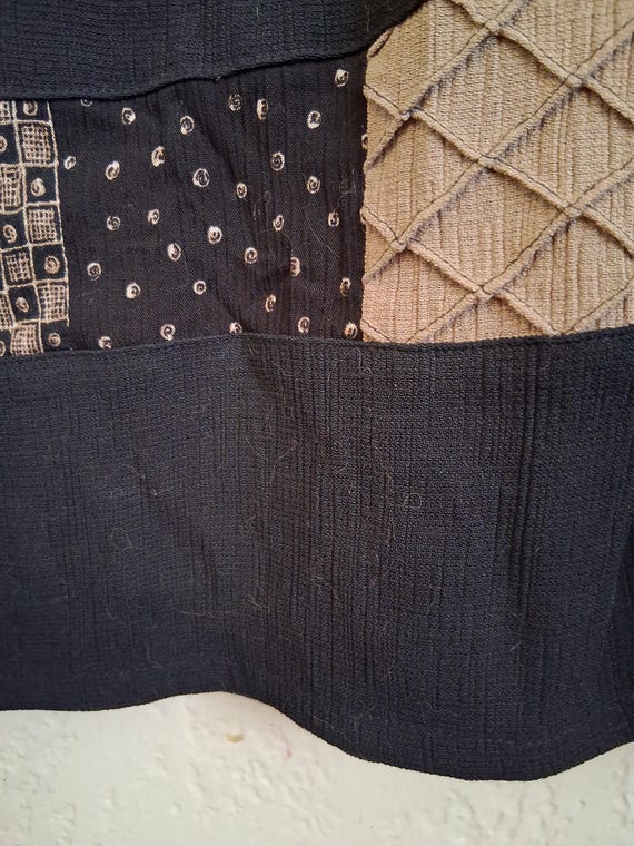 Black skirt with patchwork trim by Koret petites - image 4