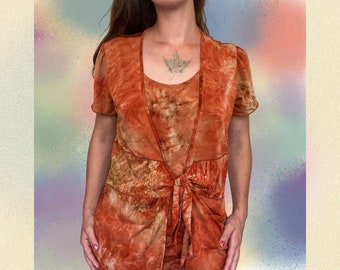 Blusa naranja tie-dye Y2K de Studio 1940