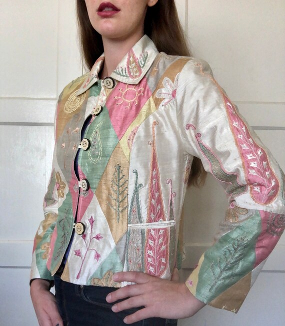 Incredible! Vintage 1990s Anage Embroidered Jacke… - image 2