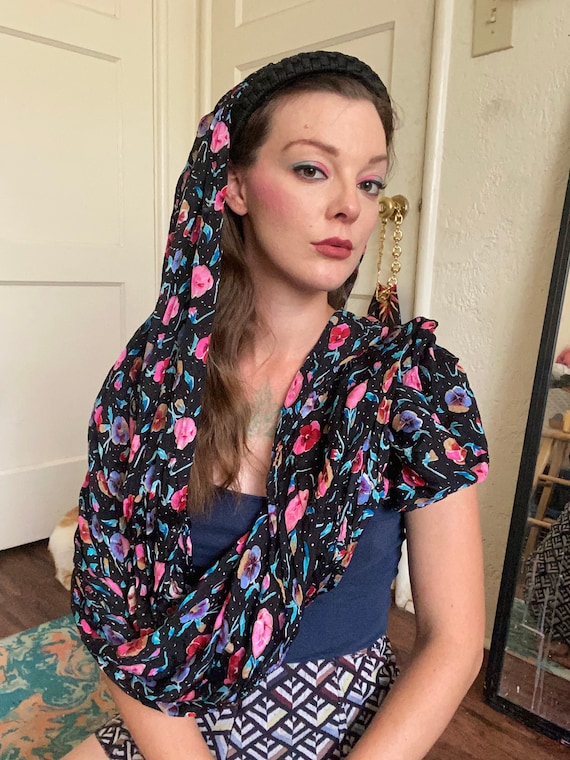 Vintage Handmade Headband With Attached Scarf - Etsy display picture 1