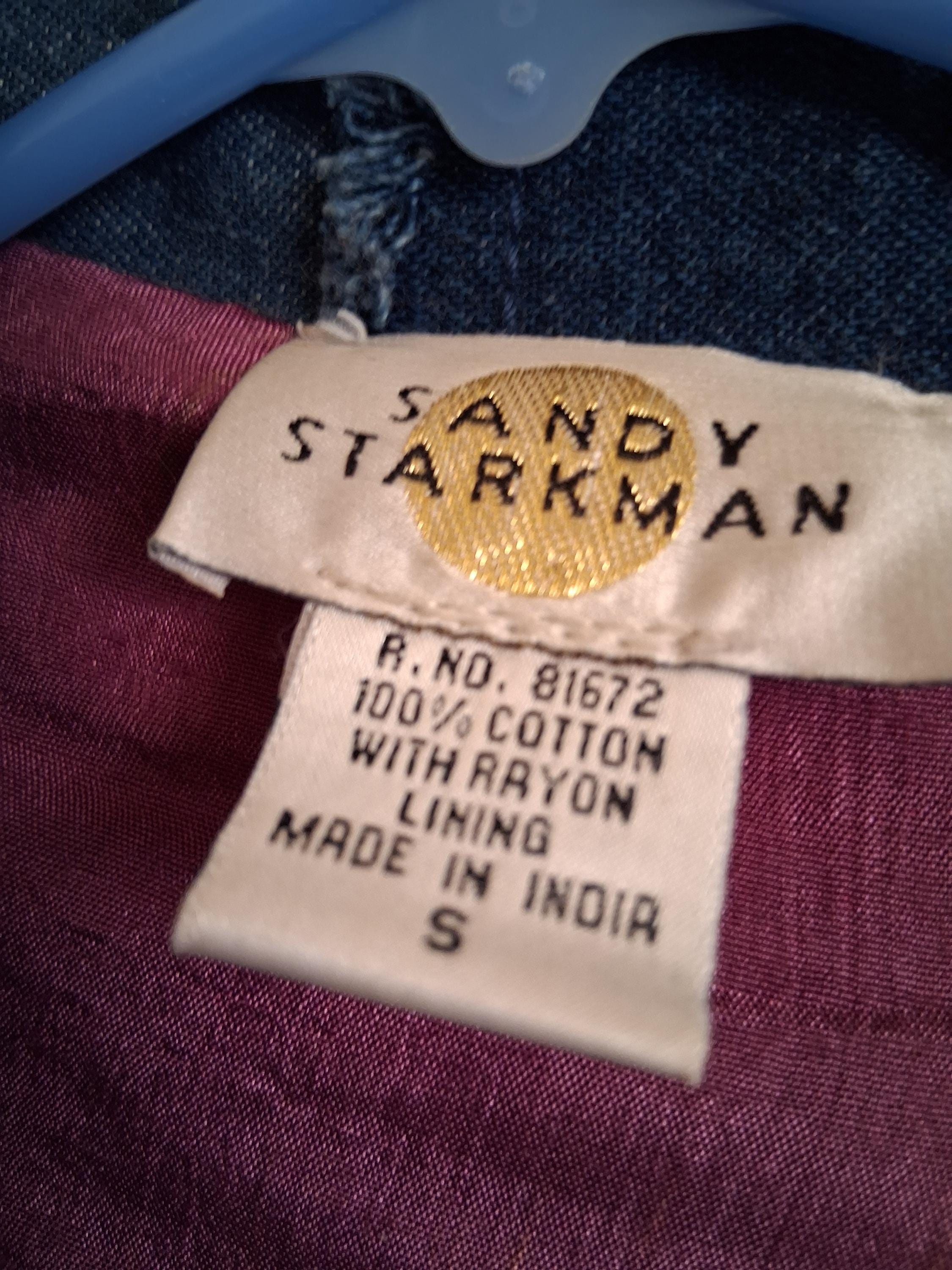 Vintage Rare Find Sandy Starkman Designer Embellished Denim Art to