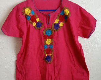 Handmade Embroidered Pink Blouse