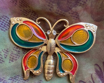 Gorgeous 1980s Butterfly Pin