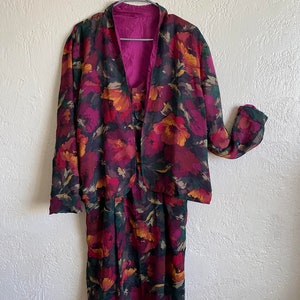 Vintage 1980s Hand Made Flower Blossom Dress with Matching Jacket image 3