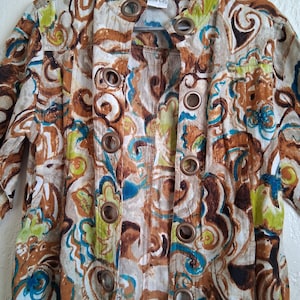 Earth tone Abstract print jacket by Parsely &Sage